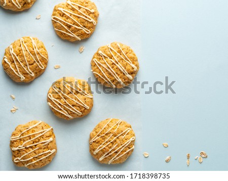 Similar – Image, Stock Photo Oatmeal cookies on white plate