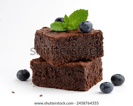 Image, Stock Photo Chocolate dessert with blueberries