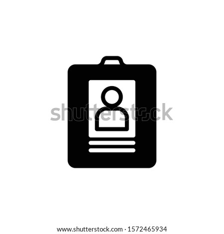 Assignment id Icon, black icon Vector
