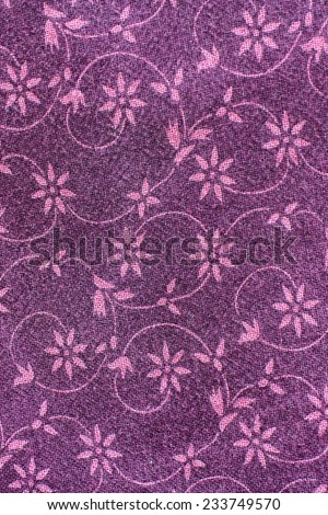 Purple Fabric Flower Pattern