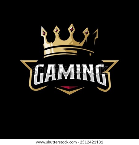 King Crown Sports Gaming Logo Design Vector