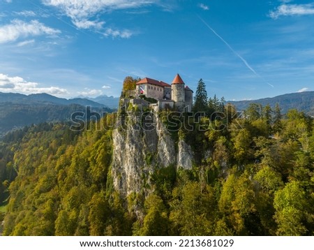 Similar – Foto Bild Mittelalterliche Burg am Bleder See in Slowenien im Herbst.