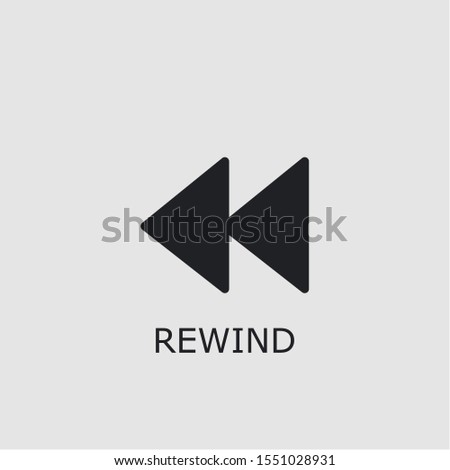 Professional vector rewind icon. Rewind symbol that can be used for any platform and purpose. High quality rewind illustration.