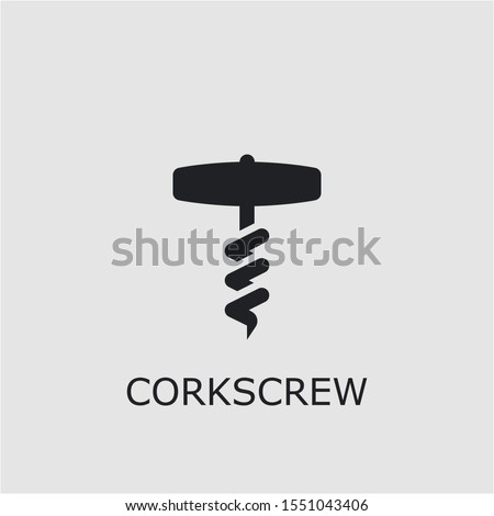 Professional vector corkscrew icon. Corkscrew symbol that can be used for any platform and purpose. High quality corkscrew illustration.