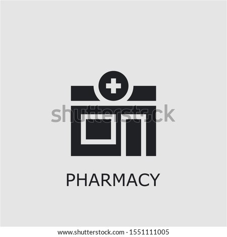 Professional vector pharmacy icon. Pharmacy symbol that can be used for any platform and purpose. High quality pharmacy illustration.