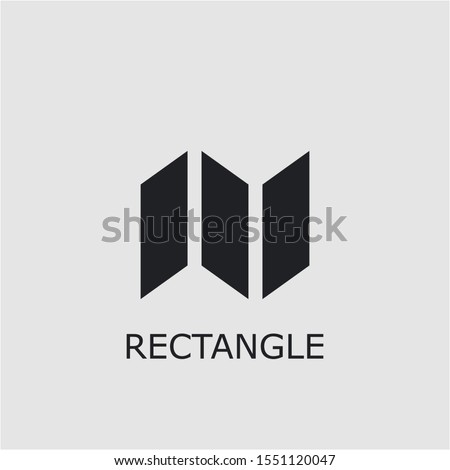 Professional vector rectangle icon. Rectangle symbol that can be used for any platform and purpose. High quality rectangle illustration.