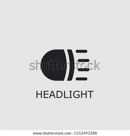 Professional vector headlight icon. Headlight symbol that can be used for any platform and purpose. High quality headlight illustration. Foto d'archivio © 