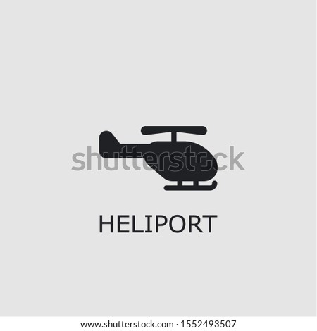 Professional vector heliport icon. Heliport symbol that can be used for any platform and purpose. High quality heliport illustration.