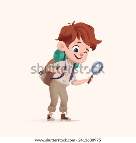 Similar – Image, Stock Photo little colored boy explores the feet of his little brother