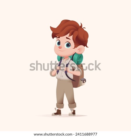 Image, Stock Photo little colored boy explores the feet of his little brother