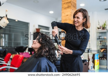 Similar – Image, Stock Photo young long haired woman holding a basket ball against green wall