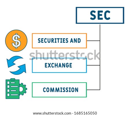 SEC - Securities and Exchange Commission acronym, business concept 