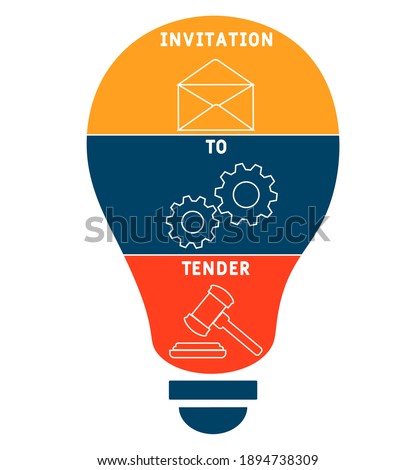 ITT - Invitation To Tender 
acronym. business concept background.  vector illustration concept with keywords and icons. lettering illustration with icons for web banner, flyer, landing page