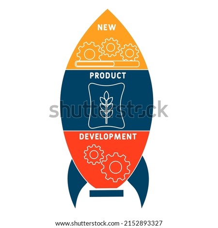 NPD New Product Development acronym. business concept background.  vector illustration concept with keywords and icons. lettering illustration with icons for web banner, flyer, landing page