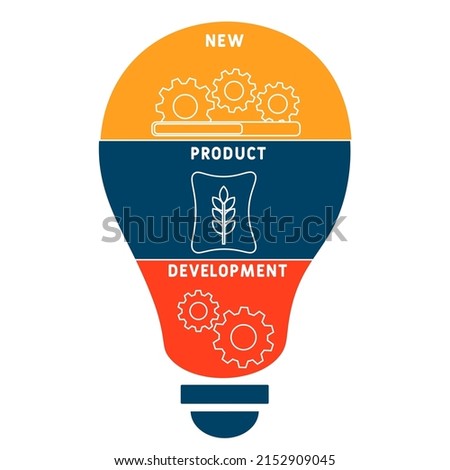 NPD New Product Development acronym. business concept background.  vector illustration concept with keywords and icons. lettering illustration with icons for web banner, flyer, landing page