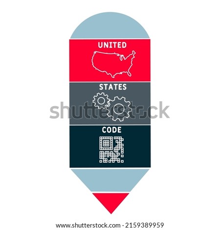 USC - United States Code acronym. business concept background. vector illustration concept with keywords and icons. lettering illustration with icons for web banner, flyer, landing pag