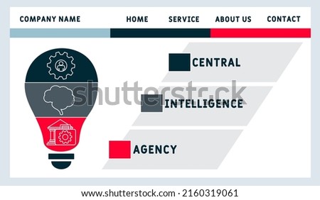 CIA - Central Intelligence Agency acronym. business concept background. vector illustration concept with keywords and icons. lettering illustration with icons for web banner, flyer, landing pag