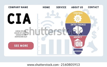 CIA - Central Intelligence Agency acronym. business concept background. vector illustration concept with keywords and icons. lettering illustration with icons for web banner, flyer, landing pag