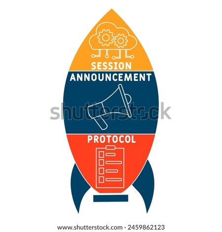 SPA - Session Announcement Protocol  acronym. business concept background. Vector illustration for website banner, marketing materials, business presentation, online