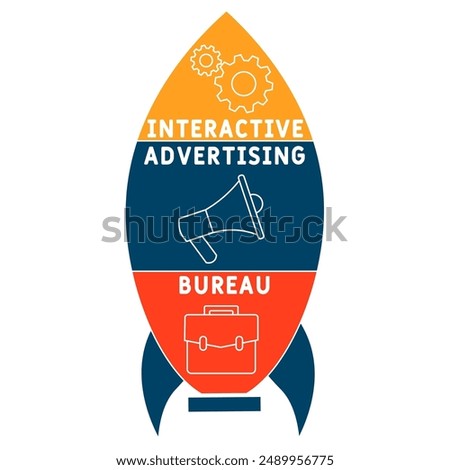 IAB - interactive advertising bureau acronym, concept background. vector illustration concept with keywords and icons. lettering illustration with icons for web banner, flyer