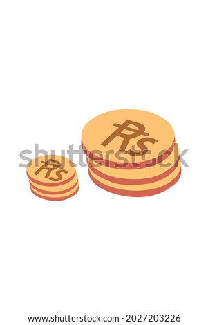 
Nepalese rupee Nepal Currency Coin Vector Design Illustration