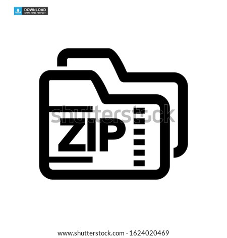 zip file icon isolated sign symbol vector illustration - high quality black style vector icons

