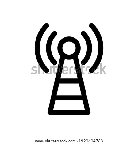 signal tower icon or logo isolated sign symbol vector illustration - high quality black style vector icons
