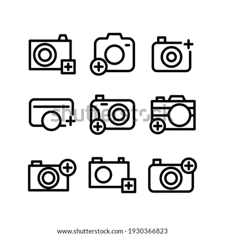 camera add icon or logo isolated sign symbol vector illustration - Collection of high quality black style vector icons
