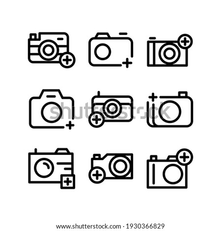 camera add icon or logo isolated sign symbol vector illustration - Collection of high quality black style vector icons
