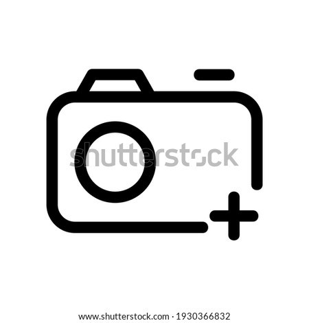 camera add icon or logo isolated sign symbol vector illustration - high quality black style vector icons
