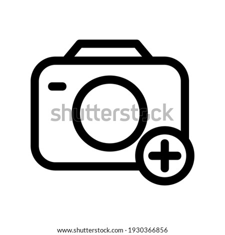 camera add icon or logo isolated sign symbol vector illustration - high quality black style vector icons
