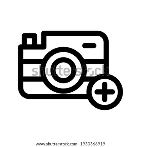 camera add icon or logo isolated sign symbol vector illustration - high quality black style vector icons
