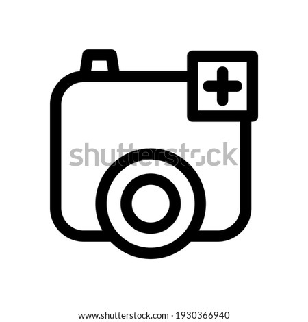 camera add icon or logo isolated sign symbol vector illustration - high quality black style vector icons
