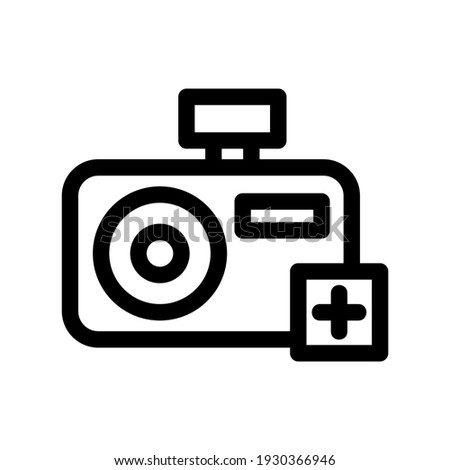 camera add icon or logo isolated sign symbol vector illustration - high quality black style vector icons
