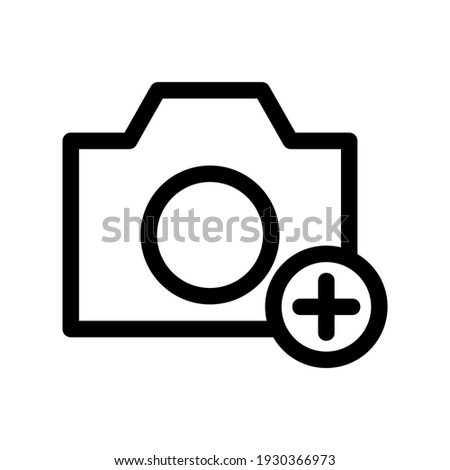 camera add icon or logo isolated sign symbol vector illustration - high quality black style vector icons
