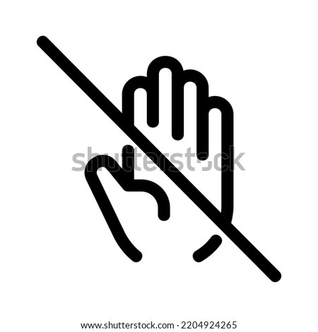 no contact icon or logo isolated sign symbol vector illustration - high quality black style vector icons
