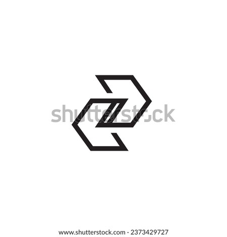 Letter Z with Arrow. Letter Z arrow logo design.