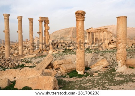 Ruins of ancient city of Palmyra - Syria (Before Civil War)