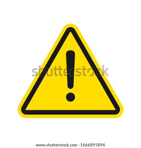 Warning sign. exclamation, alert icon vector in modern design