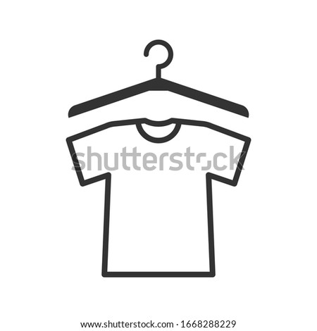 Short Sleeve shirt and henger icon vector trendy design templates on blank background Stock fotó © 