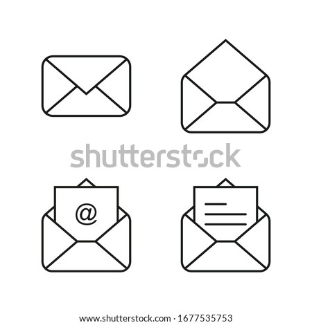 Mail envelope icon vector illustration on white background