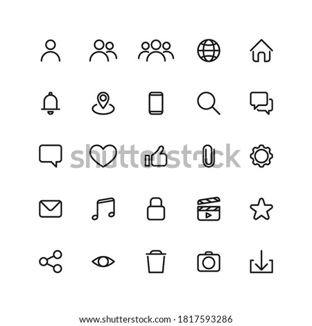 Collection of web icon. for app or web. color editable. vector illustration