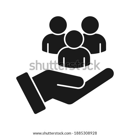 An inclusive workplace. Employee’s Protection Filled Outline icon vector illustration. Color editable. EPS 10