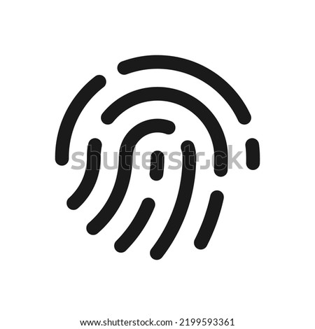 Touch ID icon vector isolated on whiter background. Trendy sweet symbol. Pixel perfect. illustration EPS 10. - Vector