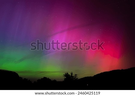 Similar – Image, Stock Photo Night sky over erupting volcano in Spain