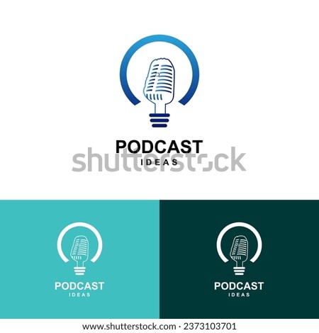 Podcast Idea Logo Design Template.