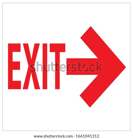 Arrow toward the exit for emergencies. icon logo, symbols