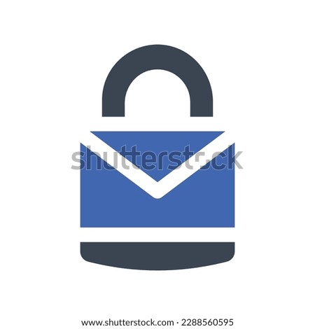 Email security icon, Vector Graphics