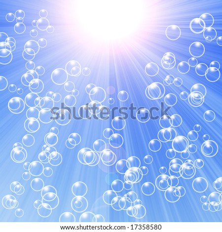 Sun With Rising Air Bubbles Stock Photo 17358580 : Shutterstock