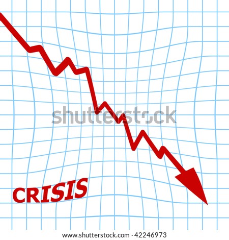 crisis: arrow graph going down